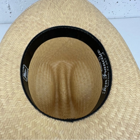San Francisco Size 6 7/8 Made in Mexico Straw Cowboy Hat - Picture 11 of 12